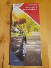 LOUISIANA MISSISSIPPI LA MS State Map AAA Road Tour Map NEW picture