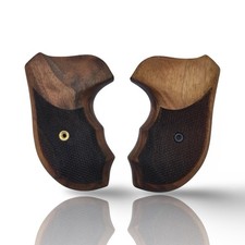 Zib Wood Grips for S&W J Frame Round Butt, Classic Checkered with Screw picture