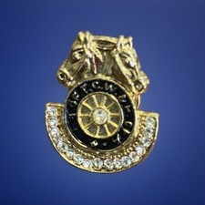 Vintage TEAMSTERS UNION PIN I.B. OF T.C.W. & H.OF A.  w/Rhinestones - Very Rare picture