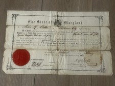 RARE 1863 Civil War Surgeon 7th Regiment Maryland Volunteer Infantry Bradford picture