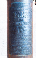 Vintage Julius Pearse Fire Extinguisher Antique Copper Brass Empty picture