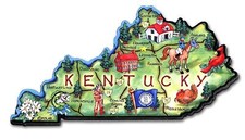 Kentucky The Bluegrass State Artwood Jumbo Fridge Magnet picture