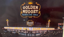 Vintage 1950s Golden Nugget Casino Las Vegas Folding Menu Postcard Unposted picture