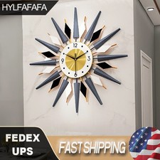 60x60cm Large Retro Metal Art Clock Mid Century Modern Wall Vintage Wall Clock picture