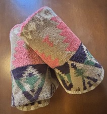 VTG RALPH LAUREN Hand Towels Southwest Aztec Navajo Tribal 90s Set Of TWO FLAWS picture