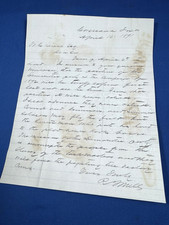 1891 Roger Q. Mills Signed Letter TEXAS, 1873-92 U.S. House & 1892-99 Senator picture