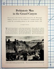 Prehistoric Man Grand Canyon Arizona Havasupai Article 1950s Magazine Page picture