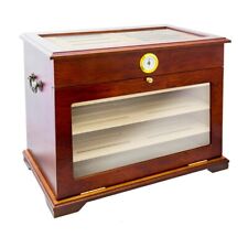 400 Count Cigar Large Storage Cabinet Countertop Display Cedar Humidor Redwood picture