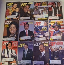 Jet Magazine Vintage Lot -12 Issues from the mid-80s Black Americana Covers picture