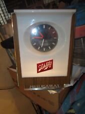 Vintage 1960’s  Schlitz Beer Floating Hands Clock Bar Back  Sign Pub Light WORKS picture