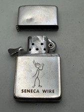 Seneca Wire Advertising Vintage 1958 Chrome Zippo Lighter ***READ picture