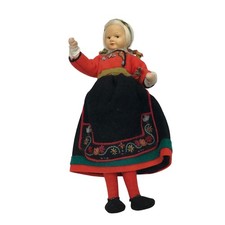Vtg Ronnaug Petterssen Norway Doll Traditional Folk Costume Bunad Embroidered picture