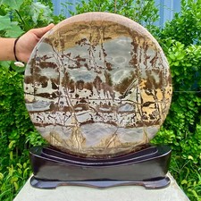21.9LB Beautiful Natural Chinese Dendritic Limestone Picture Stone Guohua - Rare picture