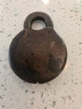 SMITH & EGGE ANTIQUE BRASS PADLOCK-