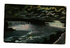 Niagara Falls Canada Night View Moonlight Vintage Postcard Posted 1915 picture