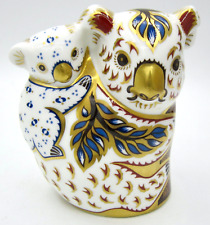 Royal Crown Derby Koala Bear & Baby Figurine Paperweight 2005 - Gold Stopper picture