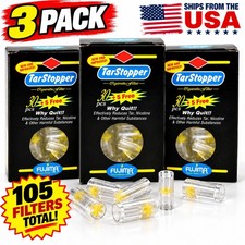 FUJIMA Tar Stopper Cigarette Filters 3 Pack 105 Count NEW Free USA Shipping picture