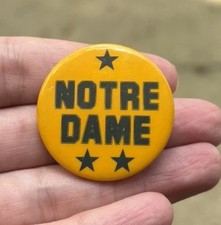 Vintage Notre Dame University College Pinback Pin picture
