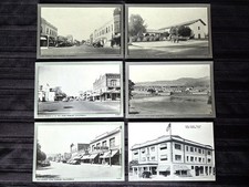 Six Vintage real photo B & W Paso Robles, CA postcards - street scenes picture