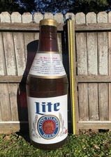 Vintage Miller Lite Inflatable Vinyl Beer Bottle Approx 5 Feet Tall No Leaks picture
