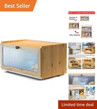 Farmhouse Style Bamboo Bread Storage Container with Ventilation picture