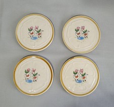 Vtg International China Heartland Mug Cup Toppers Coasters Set Of 4 RARE HTF EVC picture