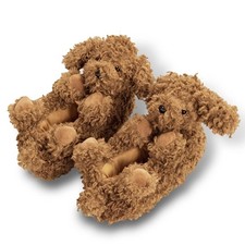 ooohyeah Women’s Funny Fuzzy Animal Slippers, Cute Doodle Dog Cozy Non-Slip picture