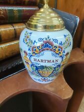 Vintage Royal Goedewaagen Delft Cleary Tobacco Jar Apothecary  picture