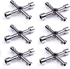 4 in 1 Alloy Triangle/Square 4 Way Service Utility Cross Triangle/Square Keys picture