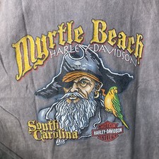 Harley-Davidson Myrtle Beach USA Pirate Parrot  t-shirt L large Single Stitch picture