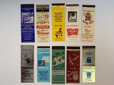 10 VINTAGE FRONT STRIKE MATCHBOOK COVERS  Philpot’s Old English Cottages   gmg picture