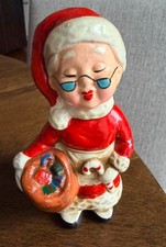 Vintage ARDCO Ceramic Christmas Mrs Santa Claus Figurine- Japan ~ 5 1/8” Tall  picture