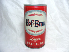 Vintage Steel Beer Can Hof-Brau Lager Beer 12oz Pull Tab picture