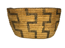Vintage PIMA Akimel O'odham Oval Bowl BASKEt Southwest Native American Indian picture