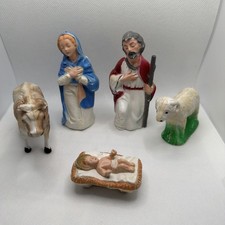 Vintage Hard Plastic Nativity Scene Blow Molds picture