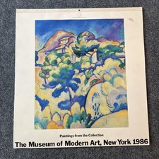 VTG 1986 MoMA Wall Calendar Museum of Modern Art NY Complete No Writing 18x22 picture