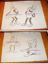 CALIFORNIA RAISINS 1980s ORIGINAL ART LOT 3pc CLAYMATION A.C MODEL Sheets VINTON picture