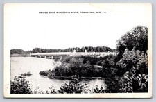 Tomahawk WI Bridge Wisconsin River E. C. Kropp Co. Vintage Postcard picture