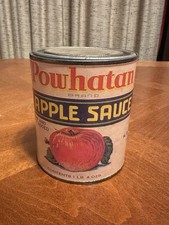 Antique Can Powhatan Apple Sauce Empty picture