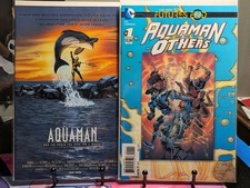 Aquaman 2 Comic Lot: #40 Free Willy Variant, Aquaman #1 3D 2014 picture