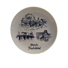 Vintage Hilsen fra Fredrikstad Norway Souvenir Collector Plate Ceramic 8