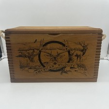 American Wildlife Deer, Duck & Pheasant Dovetailed Wood Ammo Box by Evans Sports picture