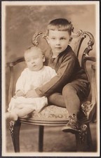 Francis Wayland Perkins Jr. & Herbert Henry Perkins RPPC Photo Postcard picture