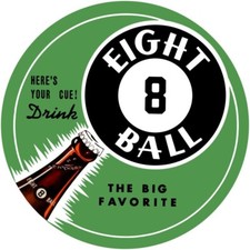 Eight 8 Ball Soda, The Big Favorite NEW Metal Sign: 14
