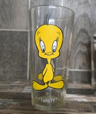 Vintage 1973 Tweety Bird Pepsi Collector Series Glass Looney Tunes White Letter picture
