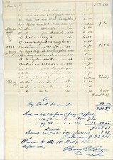 1837-1841 Manuscript Blacksmith Ledger Northern Stage Co Horses Wagons Sleighs picture