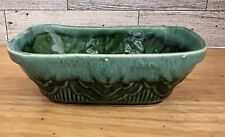 Vintage Cookson Pottery Rectangular  MCM Green Ceramic Planter Pot B-06 picture
