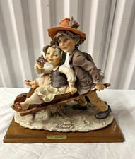Giuseppe Armani 1982 Children Figurine Porcelain w/ Wooden Base Signed picture