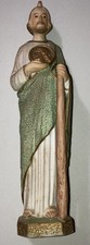 VTG St Jude Patron Saint Of Impossible Catholic Figurine Statue Italy Religious picture