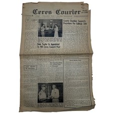 Vintage 1957 Ceres Courier Newspaper 12 Pages California Grocery Ads Ephemera picture